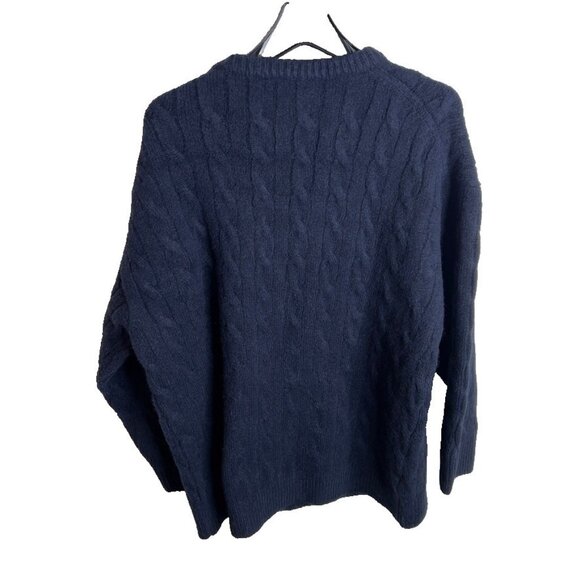 J.Crew Womens Relaxed Cable Knit Cardigan Navy Size M/L CB936 - Picture 5 of 5